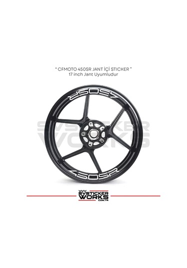 Cfmoto 450sr Sticker Jant İçi Yazı 8 Adet Set Sticker Etiket