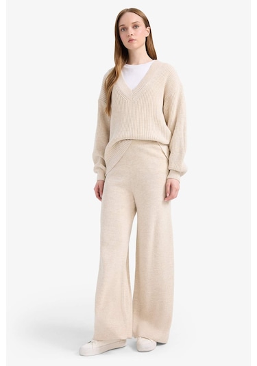 Defacto Relax Fit Pantolon V0088az25wner99 Ekru