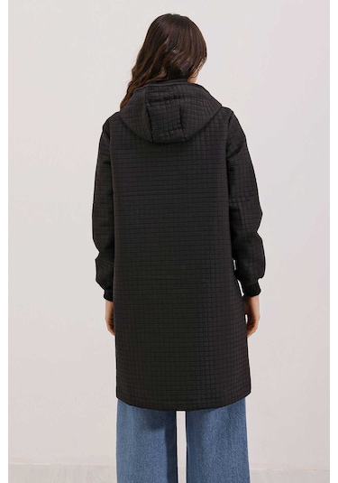 Gabriaa Fermuarlı Kapitone Mont Siyah