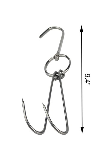 Paslanmaz Çelik Et Kızartma Makinesi Ve Askısı, 9,4 İnç Boyut, 6'lı Paket B