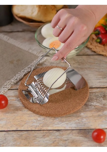 Dolana El Yapımı Metal Yumurta Dilimleyici, Dilimleyici 223311562 Krom