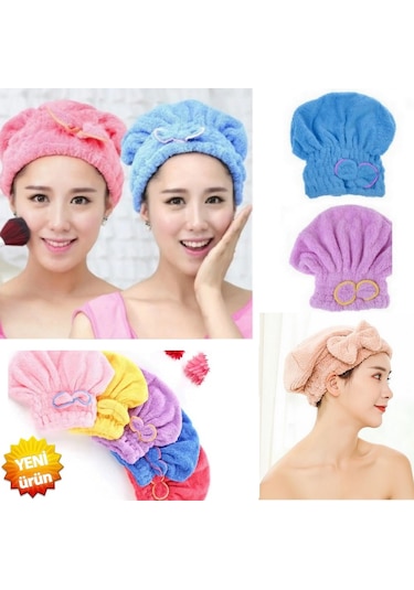 Mikrofiber Saç Bonesi Saç Kurulama Havlusu Hızlı Saç Kurutma Bone