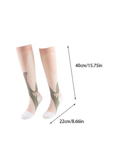 Xindoker Erkek Kadın Spor Koşu Yoga Kompresyon Çorapları, Teri Emici Koku Engellici, Dayanıklı Elastik Uzun Bilek Çorapları Pembe Pembe