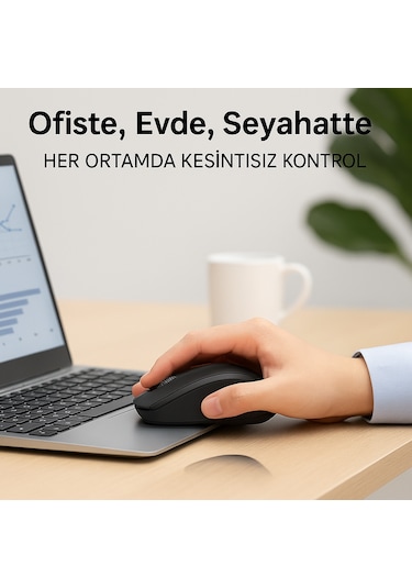 Kablosuz Şarjlı Sessiz Mouse 2.4g Wireless, 1200 Dpı, Şarj Edilebilir, Siyah B-200