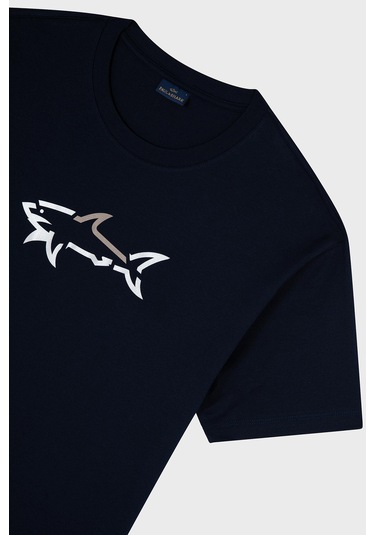 Paul & Shark Erkek T Shirt 24411085 013 Lacivert Lacivert