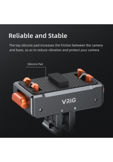 Vrıg Ac07 Spor Kamera Hızlı Bırakma Montajı Manyetik Siyah
