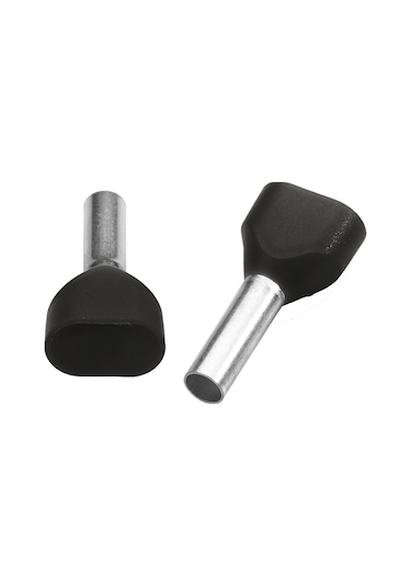 Tbloc Ies 2x6,0/14 Siyah Çift Girişli Yüksük İzoleli A Norm 100'lü Paket