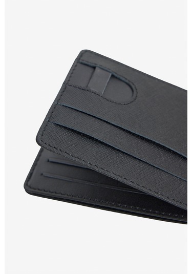 AC&Co / Altınyıldız Classics Erkek Siyah %100 Hakiki Deri Kartlık Siyah