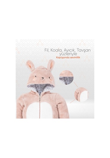 Gezenbebe Hero Kahraman Kapüşonlu Welsoft Bebek Tulum Kırmızı