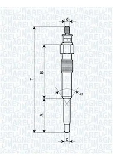 Peugeot Partner Kizdirma Bujisi 1.9d 1998-2011 Magnetı Marellı 060900170606 4adettir