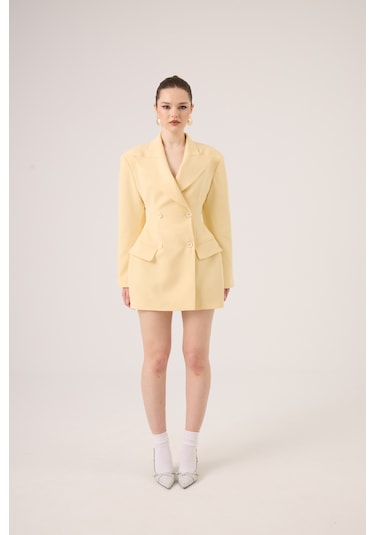 Holly Lolly Belden Oturmalı Galina Blazer Ceket Sarı