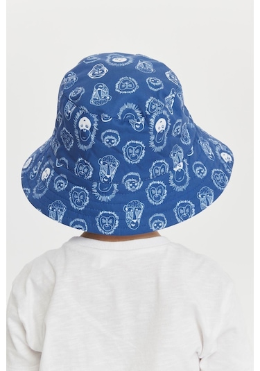 Benitto Kids Erkek Çocuk Desenli Bucket Şapka 7007-lacivert