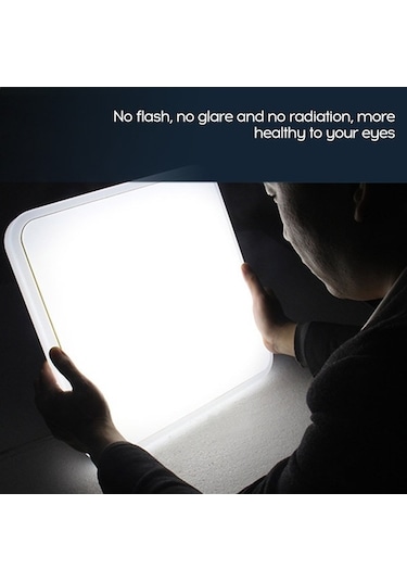 Yifomall Kare Led Tavan Aydınlatması 220v Beyaz, Modern Abs Kasa, Mutfak Balkon Odaları İçin Gümüş