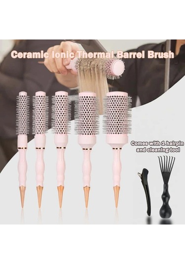 Willowhaven 25mm Yuvarlak Saç Fırçası Seti Profesyonel Kurutma Fön Fırçası