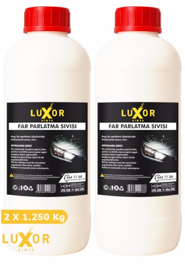 Luxor Kimya 2,5 kğ. Far Parlatıcı Far temizleme Far parlatma 1.250 kg x 2 Adet