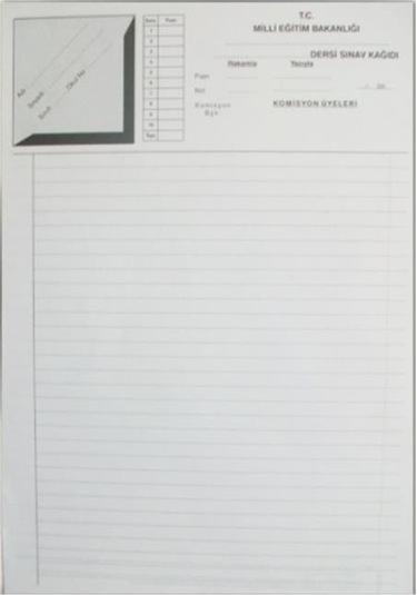 Gülpaş Sınav Kağıdı 100'lü Blok 28x41 470
