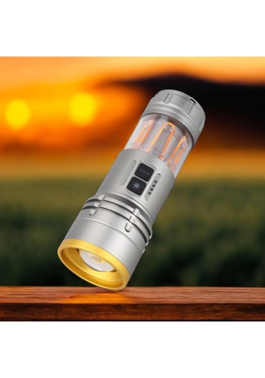 Panther Pt-4128 Usb Şarjlı El Feneri Siyah