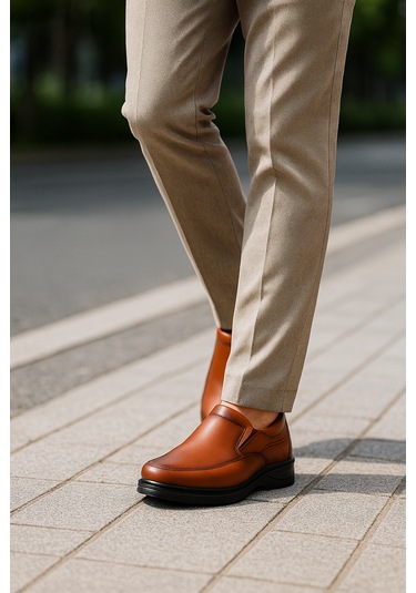 Growish Gr0210 Hakiki Yumuşak Deri Jel Destekli Poli Taban Comfort Erkek Günlük Ayakkabı Kahverengi