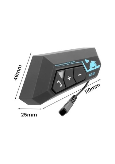 Torima 22 Bluetooth Motosiklet Kulaklığı Intercom Siyah Motorsiklet Kulaklık