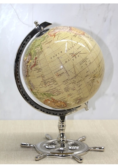 Altı Dümenli Dekoratif Dünya Küre 4160-pw
