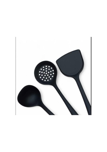 Bozdağlar Ivory Üçlü Jumbo Silikon Mutfak Seti Ivo-sl176 Siyah