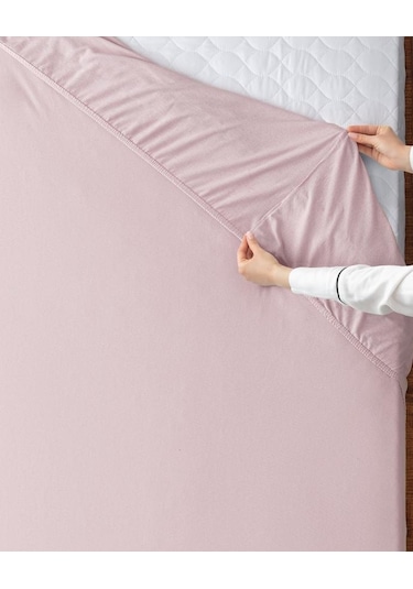 Madame Coco King Size Lastikli Pamuk Penye Çarşaf Mürdüm