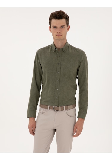 Pierre Cardin Erkek Haki Gömlek Desenli 50316751-vr027 Haki