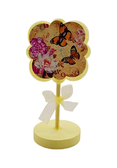 Gen-of Dekoratif Kelebek Not Tutucu Xf5742 Sarı