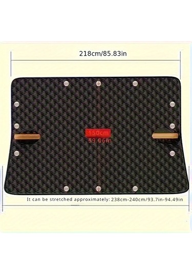 Elmpaly Siyah,238.0 148.01cm Manyetik Araba Örtüsü Ultraviyole Kar Tozu Korumalı Kalın Kışlık Don Örtüsü İç Ve Dış Mekan Kullanımı