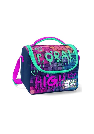 Coral High Pembe Lacivert Grafiti Isı Yalıtımlı Beslenme Çantası - Kız Çocuk