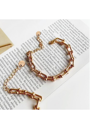 Tfny Rose Gold Çelik Bileklik Çok Renkli