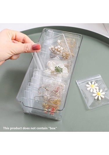 Yuntech01 Pvc Şeffaf Cüzdanlar, Zıplayıcı Fermuarlı, Çelik Parça Koruyucu, 48 Micron, 100 Adet, Çeşitli Boyutlar Şeffaf