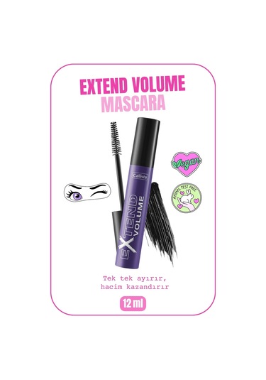 Callista Extend Volume Hacim ve Uzunluk Etkili Maskara Siyah