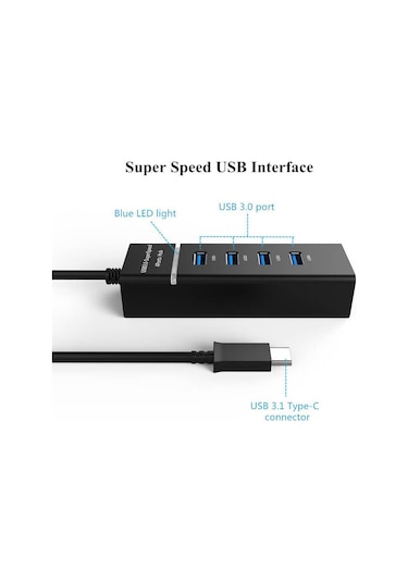 Usb Type C To 4 Port Usb 3.0 Çevirici Hub Çoklayıcı Type C
