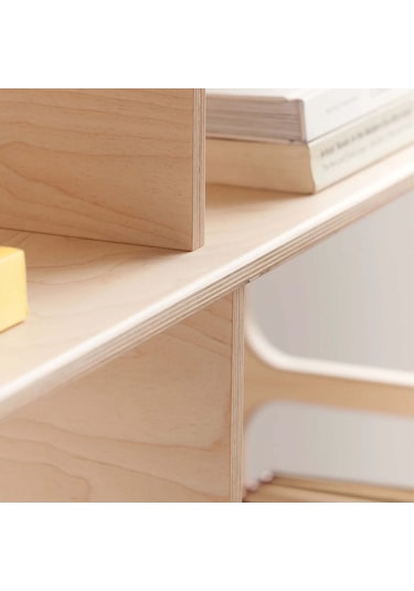 Woodesk Violet, Ahşap Kitaplık Ve Raf Ünitesi, Natural Renk