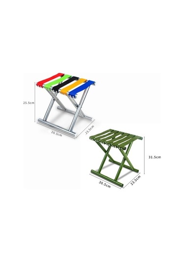 Novahub Metal Katlanır Sandalye, Balıkçılık Tabure, Kamp Dışı, Büyük 31.5cm Beyaz Tüp, Pratik Küçük Sandalye Çok Renkli