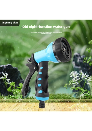 Mufunye Abs Materyal Bahçe Sulama Aleti: Su Akışı Ayarlanabilir, Uzun Mesafe Sprey, Çamaşır Yıkama Ve Bahçe Bakımı İçin Mümkün Mavi
