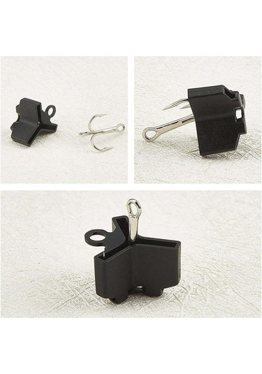 Xindoker 150 Adet Siyah Üçlü İğne Koruması - 1 2 3 4 5 Boyutları - Balık İğnesi Korumalı Aksesuar Seti