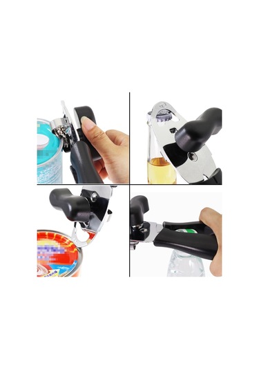 4'ü 1 Arada Çok Fonksiyonlu Konserve Açacağı Mutfak Ev Kapak Açacağı Konserve Bıçağı Yeşil