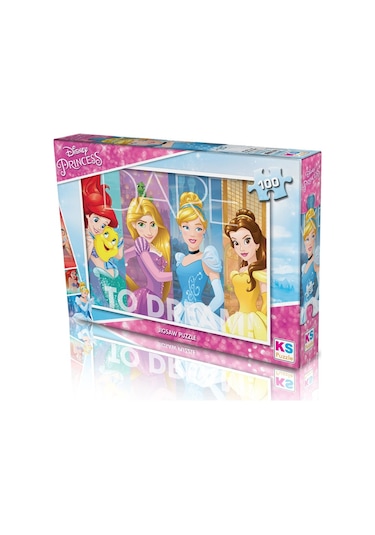 Disney Princess Prenses Lisanslı Kutulu Puzzle/yapboz 100 Parça