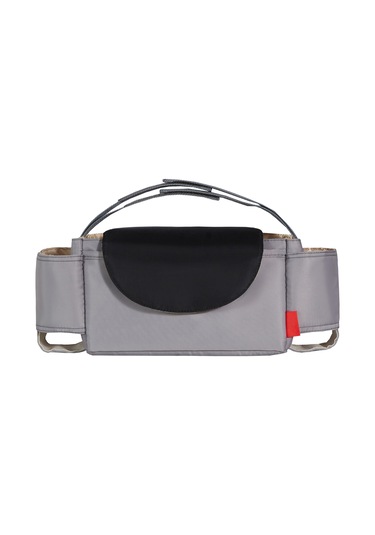 Vkemall Bebek Arabası Su Geçirmez Askı Çantası, Nilon Materyal, Dahili Bölmeli Sıvı Depolama, Toz Ve Kir Dayanıklı, Gri Renk Gri