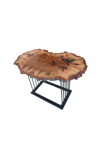 Servis Sehpası Meşe Epoksi Kaplama Kahverengi Servis Sehpası Meşe Epoksi Kaplama Kahverengi