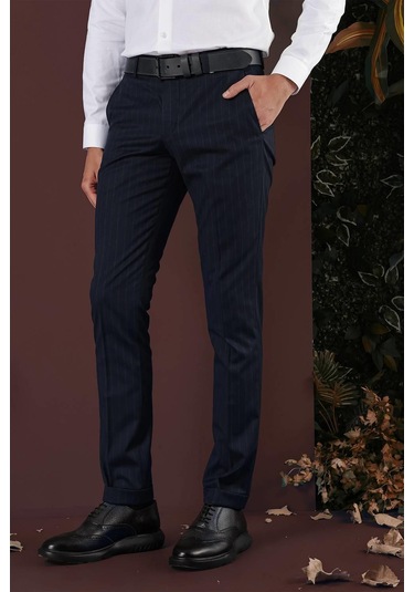 P 1134 Slim Fit Lacivert Spor Pantolon Lacivert