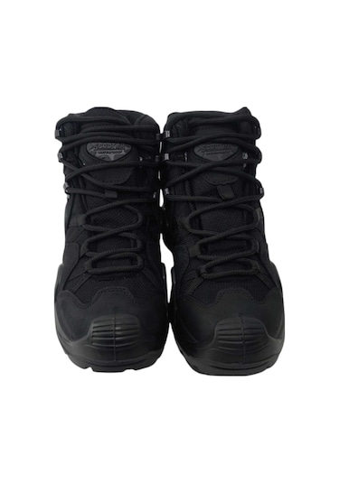 Scooter Kısa Askeri Bot Outdoor Dağcı Taktikal Nubuk Deri Su Geçirmez Waterproof Bot - Siyah