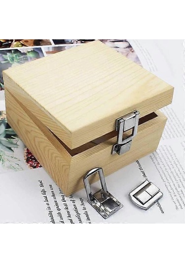 Ahşap Kutu Tokalı Bavul İçin 10 Adet Antika Mandallı Dekoratif Vintage Kilitler Vidalı