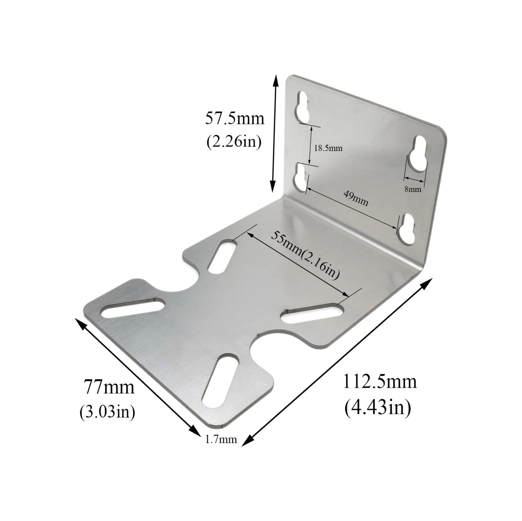 Yaleker Stainless Steel Su Filtresi Kasa Braketi - Dayanıklı, Hava Ve Yağmur Dayanır, Duvar/potaya Monte Edilebilir Vidalı Yok Gümüş