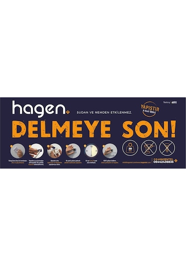 Hagen Güçlü Yapıştırma Rulo Kağıtlık Kapaksız Düşmeyen Yapıştırma Krom