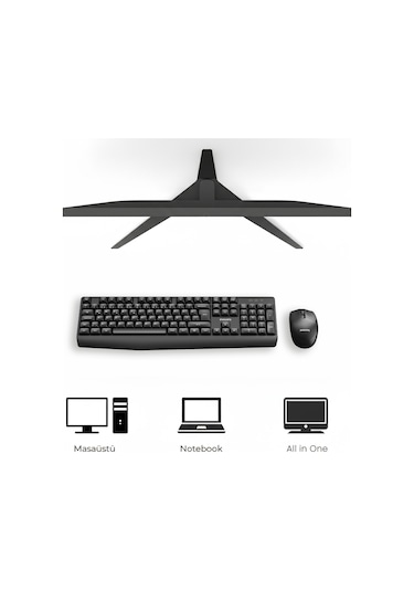 Philips SPT6337 Kablosuz Türkçe Q Klavye & Mouse Seti Siyah