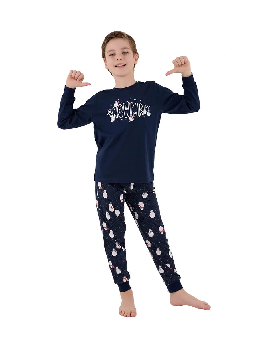 Rolypoly Rp3680-2 Erkek Çocuk Kışlık İkili Pijama Takım Lacivert