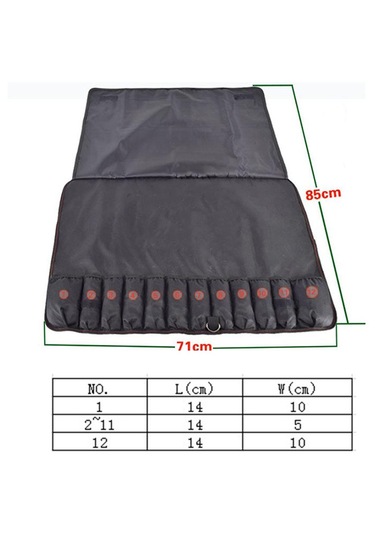 Suntek Şefler Bıçağı Saklama Çantası Yardımcı Mutfak Siyah